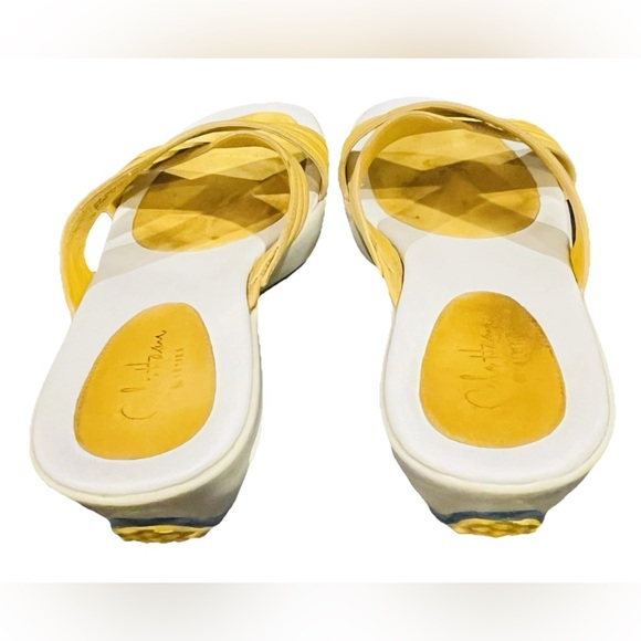Women’s Cole Haan D24141 Air Vela Slide Lemon  / Yellow Casual Sandals Size 7B - Picture 4 of 6